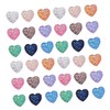 TEHAUX 100Pcs Heart Shape Resin Patches DIY Decals for Jewelry