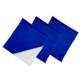 Paño Doble Tratado para Limpieza De Joyería Chico 3 Pzas | Paño de Limpieza para pulir y Limpiar joyería