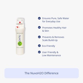 NuvoH2O Water Heater System – Salt-Free Water Softener Cartridge – Prevents Hard Water Scale Buildup, Extends Water Heater Life – Compact, Eco-Friendly
