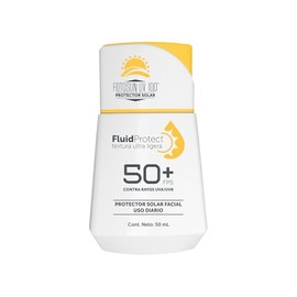 FOTOSUN UV 100 Fluid Protect, Protector Solar Facial FPS50+ UVA/UVB,Consistencia Líquida, Rápida Absorción, Resistente al Agua, Uso Diario