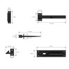 Sdstone Gate Latch Heavy Duty for Wooden Fence，Aluminum Two Sided