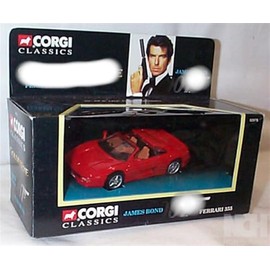 Corgi JAMES B0ND 007 G0LDENEYE red F'ERRAR'I 355 Vehicle 1:36 scale diecast model