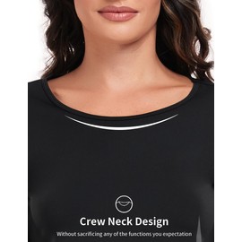 Winvote 3 Piece Thermal Underwear for Women Set Long Johns Fleece Lined Soft Cold Weather Warm Base Layer Winter Pajamas Top Bottom Black-White-Grey XL