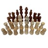 SET OF 32 CHESS PIECES MEN IN BROWN AND CREAM