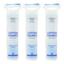 Equate Beauty Cotton Rounds, 100 Count, Pack of 3 (Total 300 Count)