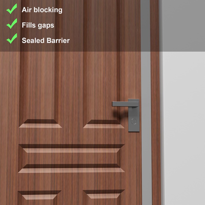 Elvone T-Shaped Door Draft Stopper, 1.97 in x 20 Ft