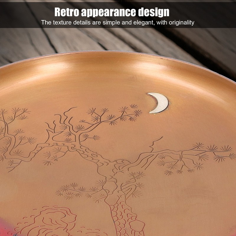 Tea Tray Japanese Hand Made Round Tea Cup Holder Plate