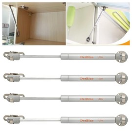 DerBlue 4-Pack 10inch 100N/25lb Gas Struts for Cabinets - Professional Cabinet Shocks and Gas Struts