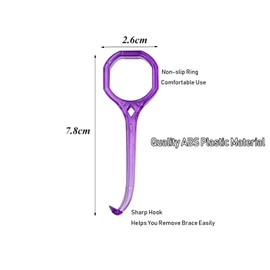 HRASY Aligner Remover Tool, 4 Pcs Clear Aligner Removal Tool for Invisible Removable Braces, Oral Care Disassembly Accessories - 4 Colors B