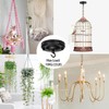 YSGUYILT Ceiling Rose with Hooks Ceiling Canopy Black Metal Canopy