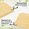 Vtopmart Glass Food Storage Containers with Bamboo Lids, 4 Pack
