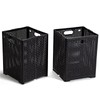 Eslite 42L Collapsible Plastic Laundry Baskets,Foldable Laundry Hamper,Pack of 2