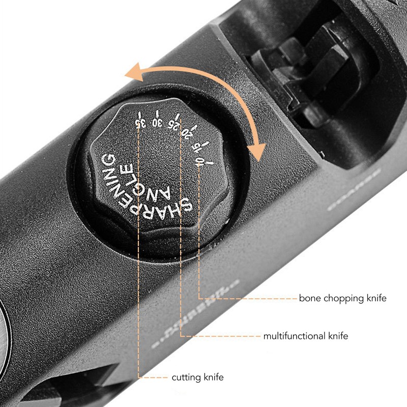 Knife Sharpener Diamond Black Ergonomic Multifunctional Adjustable 3 Stages Kitchen