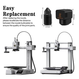 A1/A1 Mini Hardened Steel Nozzles 0.2 mm / 0.4 mm / 0.6 mm / 0.8 mm High Flow Wear-Resistant Nozzles with Wrench Tool Hotend Printer Head Extruder for Bambu L