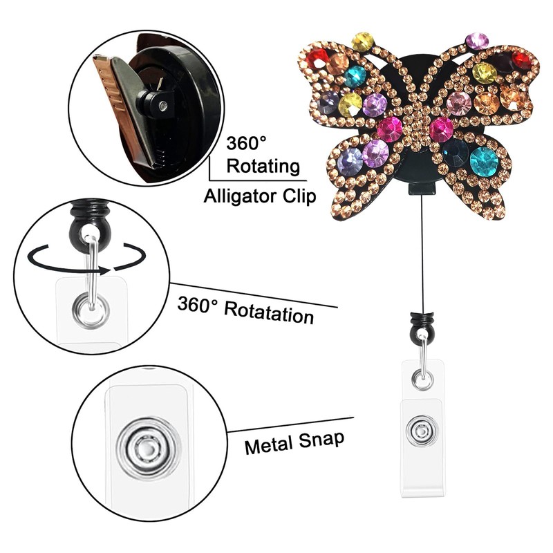 Retractable Badge Holders with Fun Designs - Adjustable ID Card