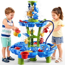 JUKUDAHU Water Table for Kids Ages 4-8 with Water Pump