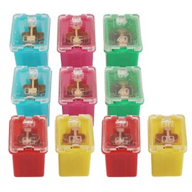 EMSea 10x Low Profile Fuses Automotive Fuses Assortment 20A 30A 40A 50A 60A for Car Truck Boat Marine RV SUV Trike Vehicles Audio Reset System