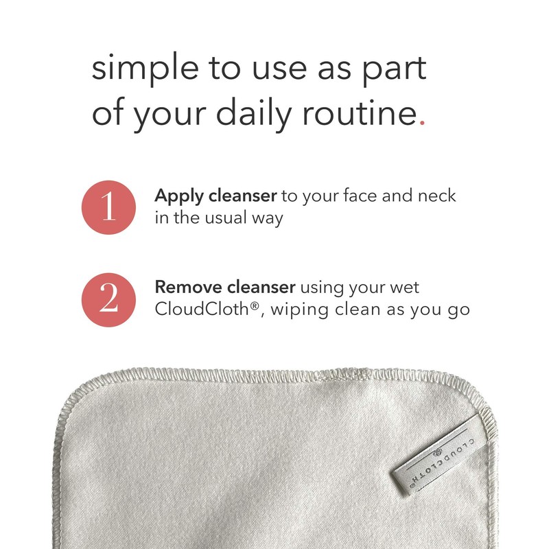 CloudCloth® Soft & Gentle Dual Sided Organic Cotton Face Cloths