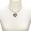 Alpenflüstern DHK162 Pearl Costume Necklace Rhinestone Heart Deer Women's Costume