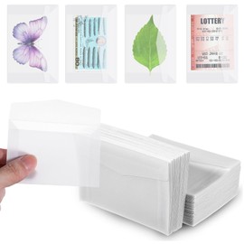 200 Pcs Glassine Bags, Mini Translucent Envelopes, Small Clear Envelopes for Stamps, Coin, Lottery Tickets, Badges (3.9 x 2.8 Inches)