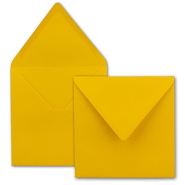 FarbenFroh® Series Square Envelopes Without Window, 15.5 x 15.5 mm Wet sealing for Wedding Cards, Invitations and More