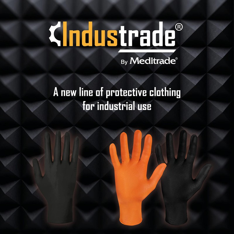 Nitrile Industrial Gloves - Diamond Texture for Improved Grip, Non-Sterile