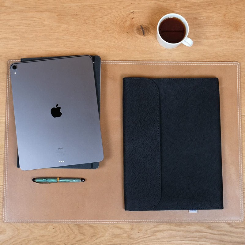 Jahn-Tasche 1042-n A4 Document Folder Buffalo Leather Black