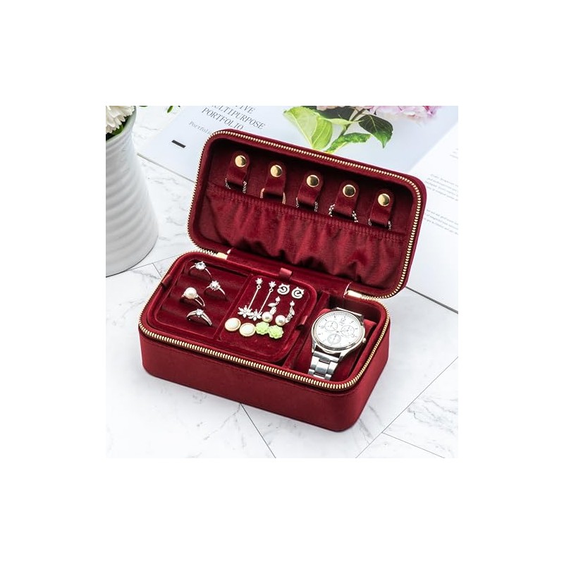 Caja Organizadora de Terciopelo para Anillos Múltiples, Bandeja Expositora con