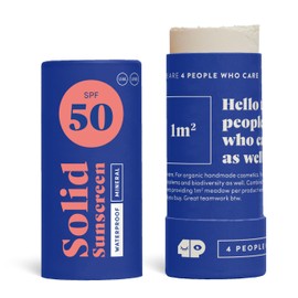 Organic Sun Cream Face SPF 50 - "Nose White" - Firm, Waterproof, Mineral, No Chemicals - Surf Sun Stick with Zinc for Children and Adults - Certified Natural Cosmetics