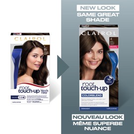 Clairol Root Touch-Up by Nice'n Easy Permanent Hair Dye, 4 Dark Brown Hair Color, Pack of 2