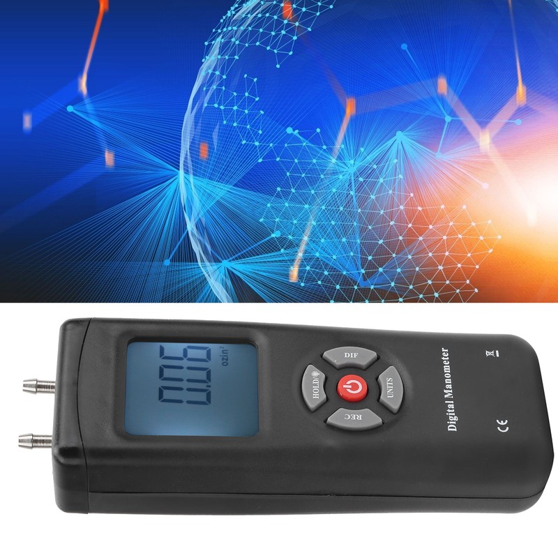 TL101 Digital Manometer Air Pressure Meter Gauge Differential Air Pressure