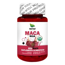 Maca Roja Peruana Red 100 Cápsulas Fertilidad Energía Antioxidante Antidepresivo Sabor Natural