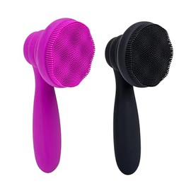 2 cepillos de limpieza facial de silicona, exfoliante facial manual, cepillo exfoliante facial, limpiador facial, exfoliador facial, cerdas ultrafinas para piel sensible, fácil de limpiar, hace buena