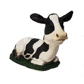 Animal Den Cow Bobblehead Figure Statue for Car Dashboard Holstein