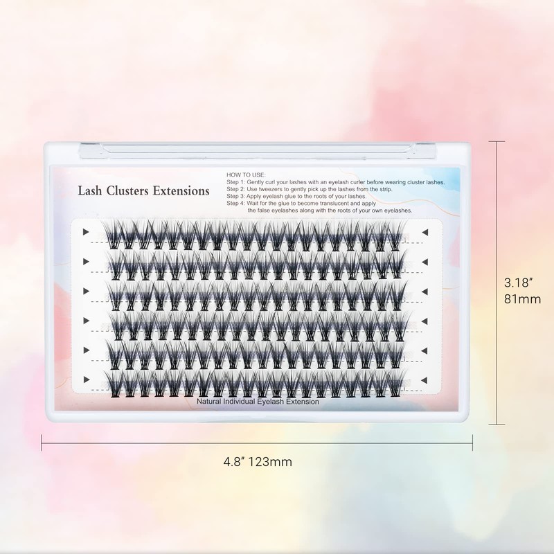 MAEXUS False Eyelashes, 120 Bundles Partial False Eyelashes, Dense False