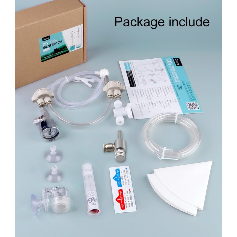 Clscea G211 Aquarium DIY CO2 Generator System Kit with Needle