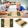 Jwinkumy Shut The Box Game, Wooden Double-Sided 9-Number Dice Game