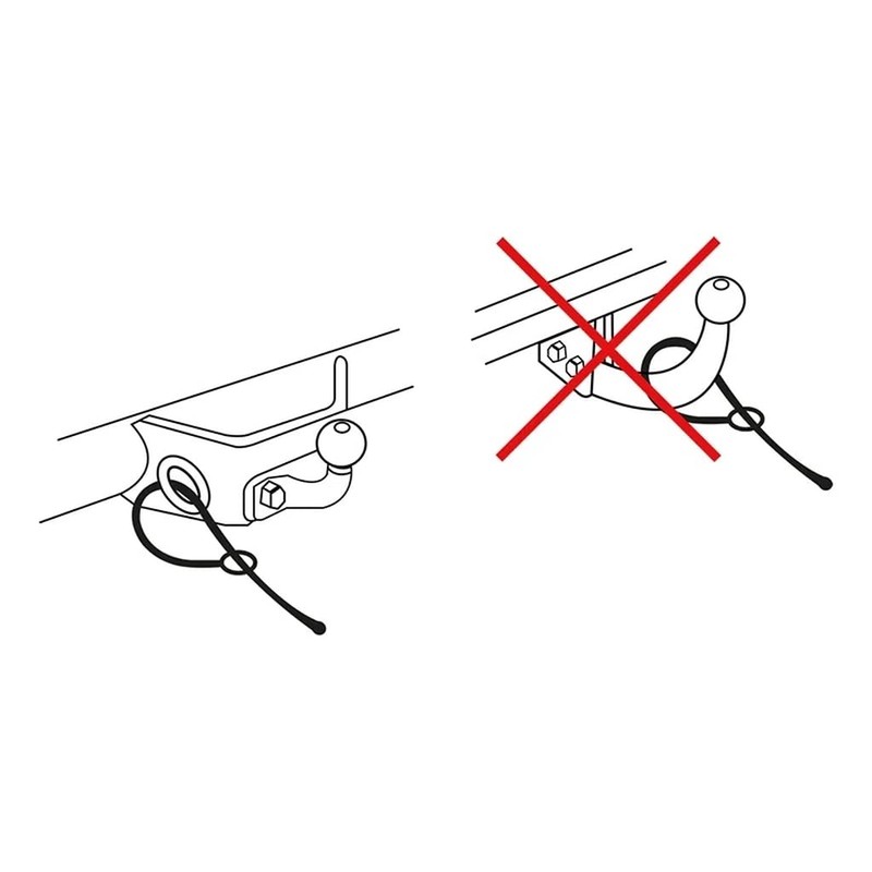 2 x Breakaway Ropes 1 m Brake Cable Safety Rope