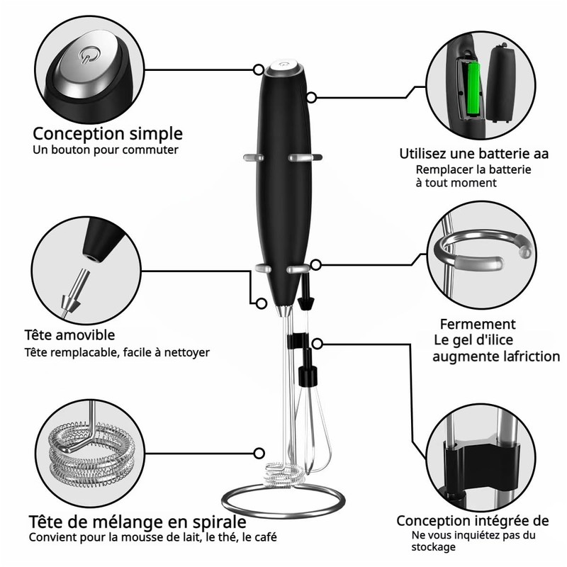 Multifunction Electric Blender, Hand Blender, Stand Mixer, Food Beater (Black)
