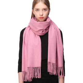 RIIQIICHY Pink Scarfs for Women Winter Scarf Pashmina Shawls Wraps for Evening Dresses Large Soft Warm Scarves