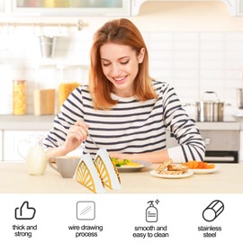 2 Pieces Napkin Holder,Simplicity Stainless Steel Triangle,for Kitchen Worktops, Dining Tables, Gold