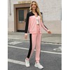 Marvmys Womens Color Block Tracksuits Set Petite Sweatsuit 2 Piece