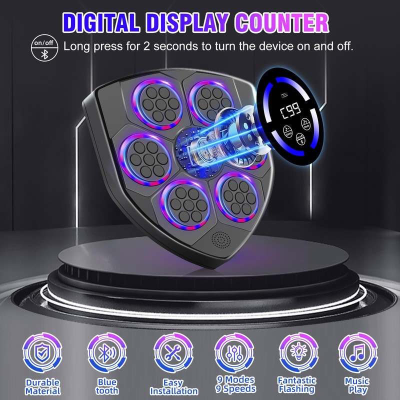YORWHIN Smart Music Boxing Machine for Adults and Kids, Bluetooth