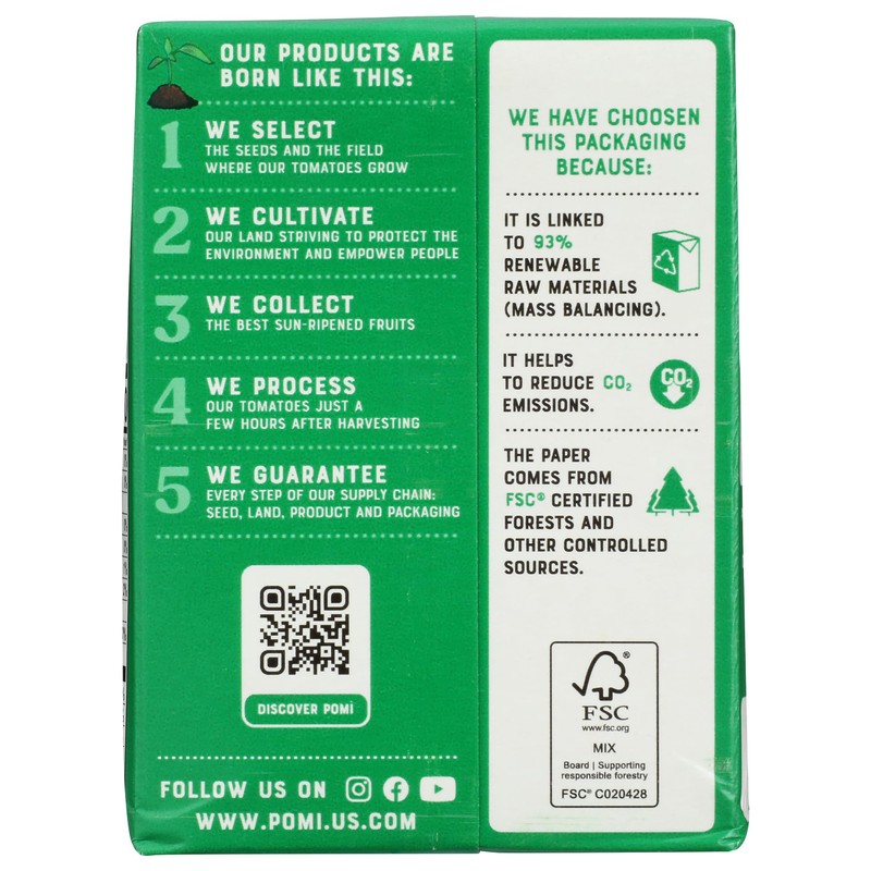 Pomi USDA Organic Strained Tomatoes, 26.46 Ounce