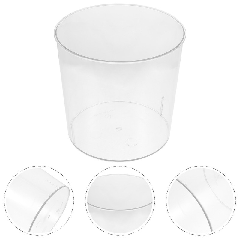 Kichvoe Transparent Flower Bucket 6.5 Inch Clear Floral Container Multipurpose