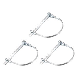 sourcing map Shaft Locking Pin - 6mm x 70mm Coupler Pin for Farm Trailers Wagons Lawn Garden in Arch Round 3Pcs