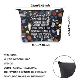 WCGXKO Music Inspired Musical Gift Music Name List Make Up Zipper Bag For Theratry Musical Fans (A few)