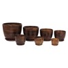 Ceramic Pot Planter Hand Painted Diameter 130 mm Brown Ceramic