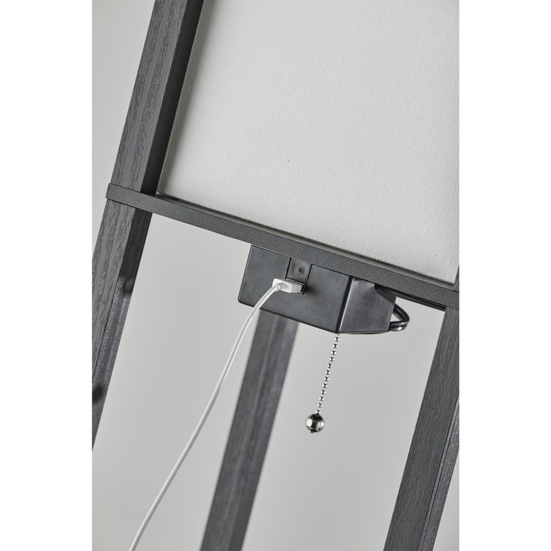 Adesso Jumbo Shelf Light W/USB + Drawer, Black