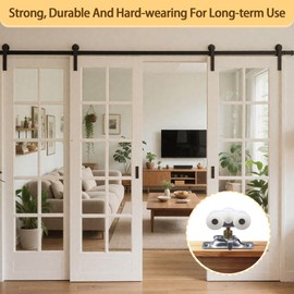 2 Pack Pocket Door Rollers Assembly, 0.7 Inch RV Closet Roller Wheel Replacement with Top Hanger, RV Sliding Door Hardware Parts with Mounting Screws for Bypass, Closet